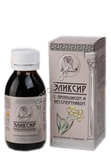 Эликсир Пчелатея с прополисом и бессмертником, на пчелином подморе.