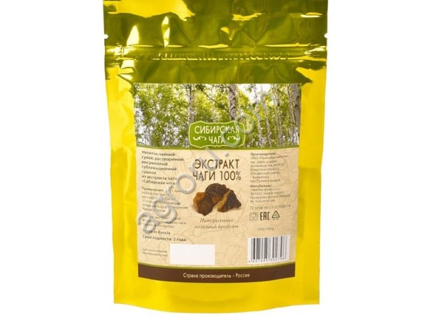 EXTRACT CHAGA SIBERIAN 100 гр,