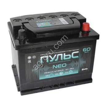 Аккумулятор АКБ-6СТ-60 (500А) п/п Пульс АКТЕХ г. Свирск 242х175х190, (арт.: PSN60-3-L)