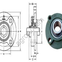 Корпус подшипника в сборе UCFC206 вал 30 мм