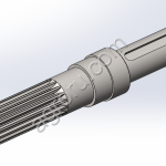 Вал шнека жатки левый шлицевой Полесье