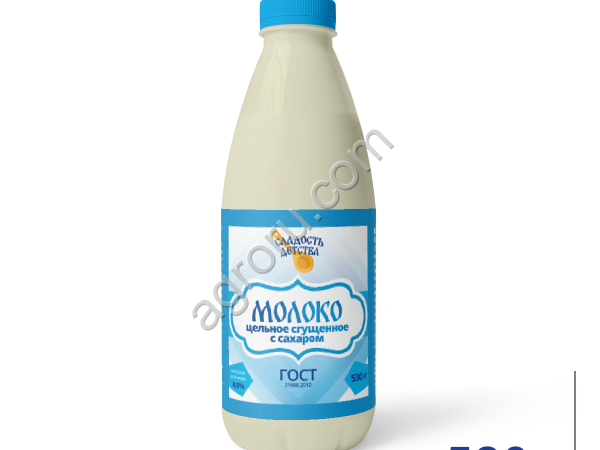 Молоко цельное сгущенное с сахаром 8,5% ГОСТ 31688-2012 (Стандарт) 530г ТМ Сладость детства