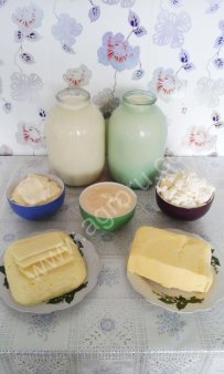 Молочная продукция из деревни