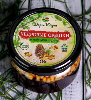 Кедровые орешки в кедровом сиропе из молодых кедровых шишек / ДАРЫ-ЮГРЫ-ХМАО / 250 гр