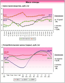 Рынок мяса – текущая ситуация на 31.10.2011
