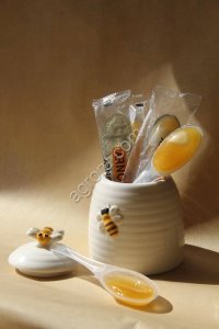 Натуральный мёд в порционной ложке