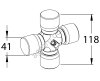 Крестовина 41x118 мм.