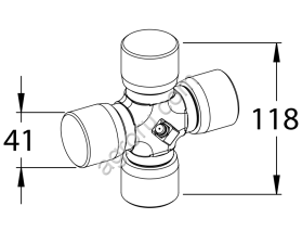 Крестовина 41x118 мм.