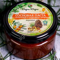 Сосновая паста из молодых сосновых шишек с лесной облепихой и кедровым орехом / ДАРЫ-ЮГРЫ-ХМАО / 250