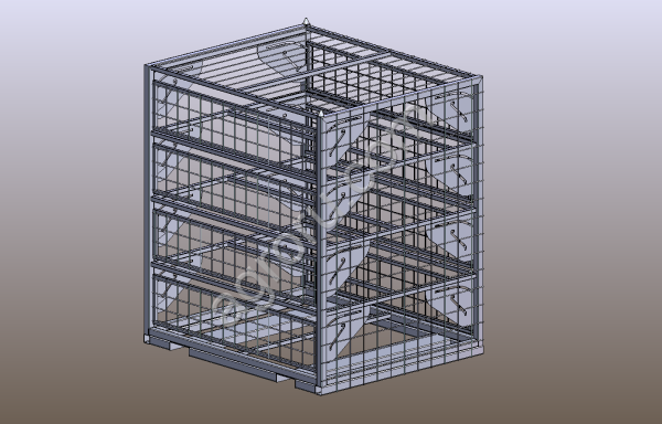Контейнер для транспортировки живой птицы (Индейка) 4 яруса