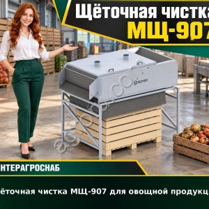 Щёточная чистка МЩ-907 для овощной продукции