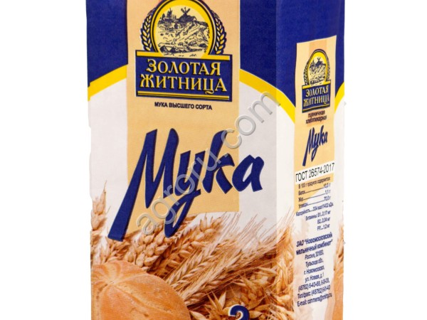 Мука пшеничная Золотая Житница в/с 2 кг