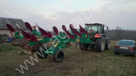 Плуг оборотный полу-навесной с рессорной защитой ППО-4+1-40 КЗ (б/у)