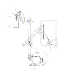 Стекло фронтальное для погрузчиков CNH 87727204
