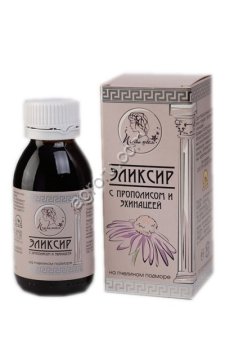 Эликсир Пчелатея с прополисом и эхинацеей, на пчелином подморе.