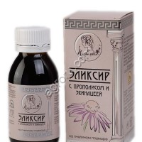 Эликсир Пчелатея с прополисом и эхинацеей, на пчелином подморе.