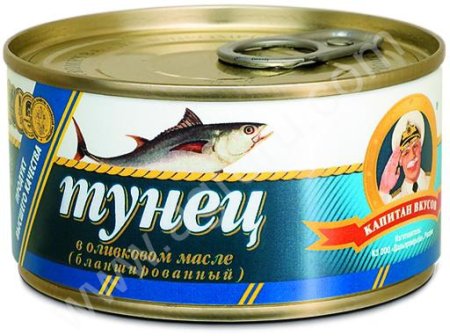 ТУНЕЦ в оливковом масле (бланшированный), ж/б 185 г.