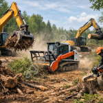 Расчистка территорий от деревьев и пней от 1 Га