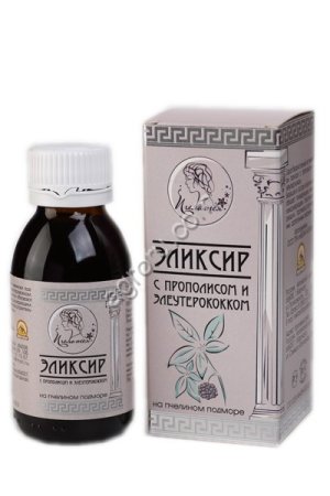 Эликсир Пчелатея с прополисом и элеутерококком, на пчелином подморе.