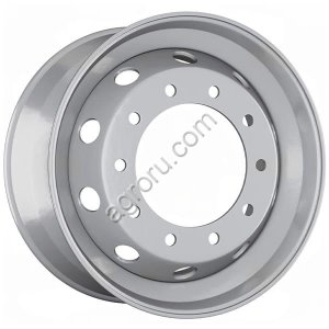 Диск колесный 8.5*24 ET180 10*335 D281 16мм (уп) JST Грузовой автомобиль серебрый КД (без камерный) с вент., (арт.: БП-00002942)