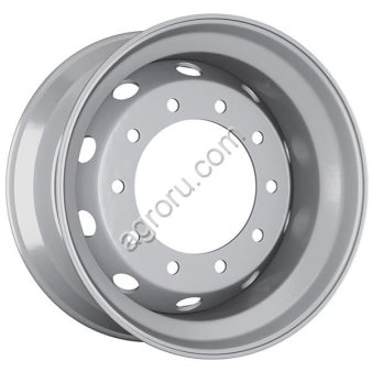 Диск колесный 11.75*22.5 ET135 10*335 D281 14мм Accuride серебристый с вент., (арт.: RZB36608OE)