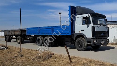 МАЗ-6303 бортовой, дв.ЯМЗ-238турбо + Прицеп СЗАП-8357. Состояние Отличное !!!