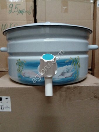 Баки ЭМАЛЕВЫЕ 18 л, 25 л, 40 литров с КРАНОМ и рисунком