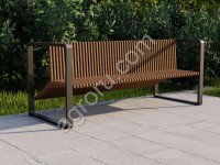 Городская скамейка три-в-одном ТРИО,  модульная мебель NEOMAF