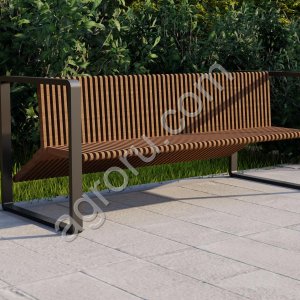 Городская скамейка три-в-одном ТРИО, модульная мебель NEOMAF