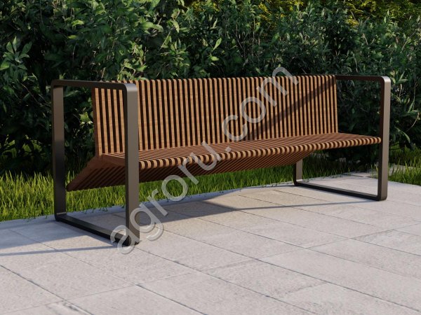 Городская и садовая скамейка три-в-одном ТРИО, модульная мебель NEOMAF