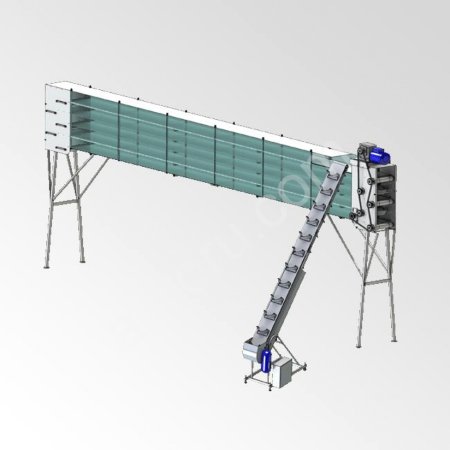 Автоматический шаговый подъемник для комплекса предварительной расстойки РКг-5