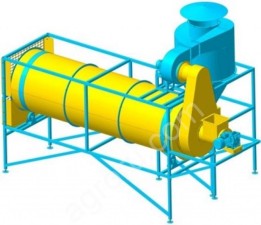 Охладитель экструдата ОЭ-1500, охладитель барабанный