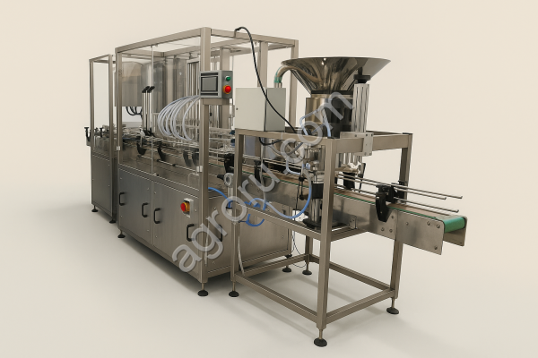 Линия розлива и упаковки молока (ПЭТ, стекло, до 3000 бут/час)