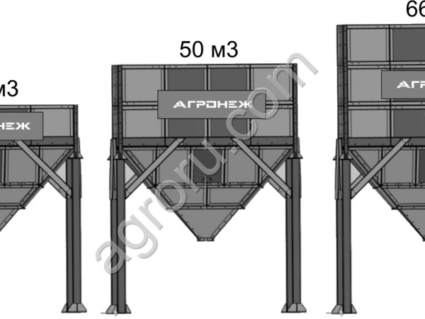 Бункер накопитель для зерна проездной V34 м3