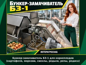 Бункер-замачиватель БЗ-1 для корнеплодов (картофеля, моркови, свеклы, редьки, репы, редиса)