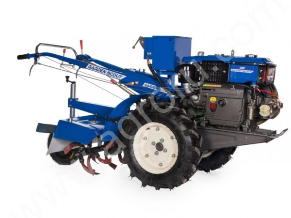 Мотоблок GardenScout GS 81 DE с электростартером + почвофреза, плуг.