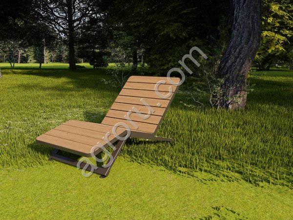 Уличный садовый или городской шезлонг БАЛАНС, модульная мебель NEOMAF