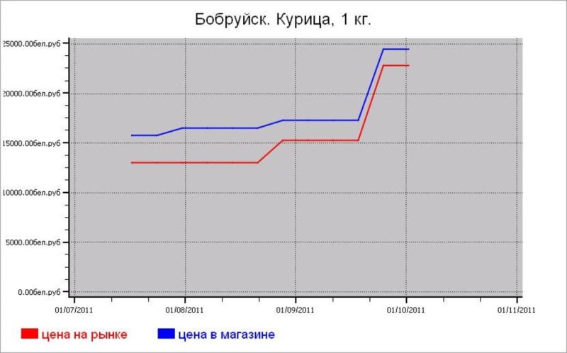 Беларусь: мясные цены Бобруйска