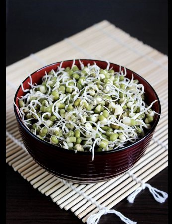 замороженные ростки проростки бобы маш мунг