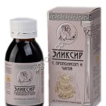 Эликсир Пчелатея с прополисом и чагой, на пчелином подморе.