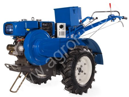 Мотоблок GardenScout GS 12 DE с электростартером + почвофреза, плуг, адаптер