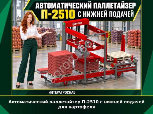 Автоматический паллетайзер П-2510 с нижней подачей для картофеля