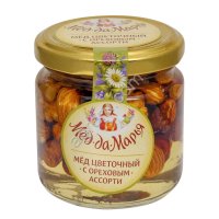 Мёд-да-Марья Цветочный (жидкий) с Ореховым ассорти