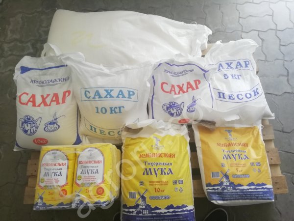 Сахар, мука