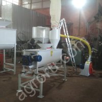 Мини комбикормовый завод с горизонтальным смесителем