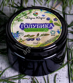Голубика лесная в сосновом сиропе из молодых сосновых шишек / ДАРЫ-ЮГРЫ-ХМАО / 250 гр
