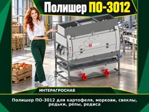 Полишер ПО-3012 для картофеля, моркови, свеклы, редьки, репы, редиса