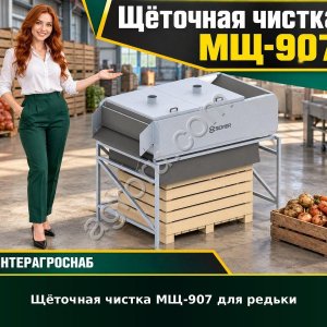 Щёточная чистка МЩ-907 для редьки