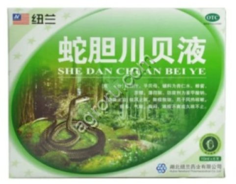 Сироп от кашля SHE DAN CHUAN BEI YE ( с экстрактом желчи змеи) 6 х10 мл, КНР,