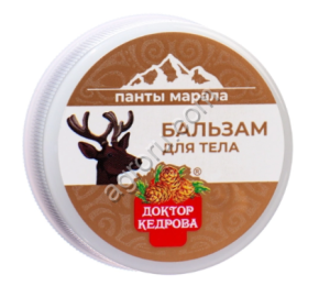 Бальзам для тела панты марала Доктор Кедрова, 30 мл,